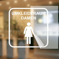 Umkleidekabinen Schild Damen, Aufkleber Symbol Umkleide,...