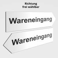 Wareneingang Richtungspfeil als Schild oder Aufkleber