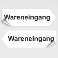 Wareneingang Richtungspfeil als Schild oder Aufkleber