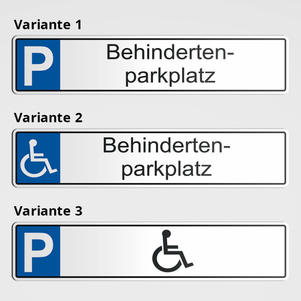 Behinderten-Parkplatz als Schild oder Aufkleber