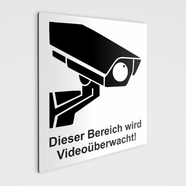 Dieser Bereich wird Videoüberwacht Schild oder Aufkleber