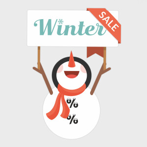 Winter-Sale Schneemann