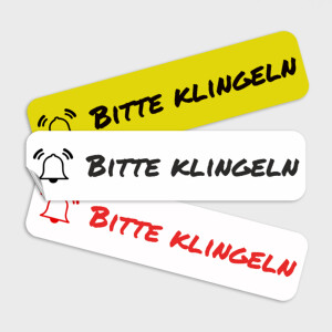 Aufkleber "Bitte klingeln" zum selbst gestalten