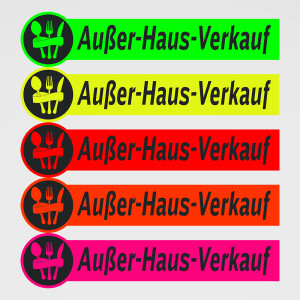 Außer Haus Verkauf auf Neonklebefolie