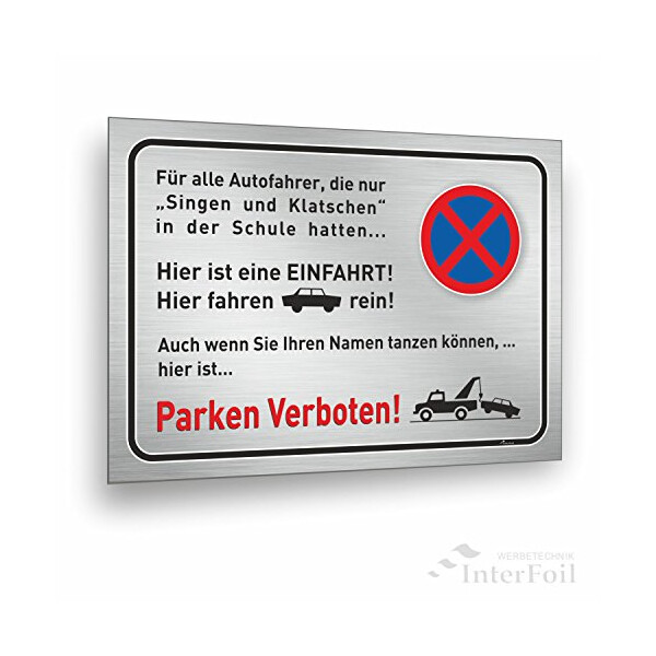 Einfahrt freihalten Schild Singen und Klatschen Schild DIN A4, stabiles 3 mm Hart PVC Schild UV beständig …