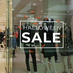 Schaufensterdekor Halloween Sale