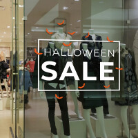 Schaufensterdekor Halloween Sale