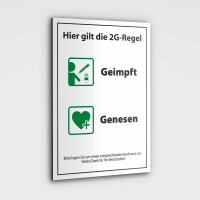 2G-Regel Hinweis Schild im DIN A4 Format