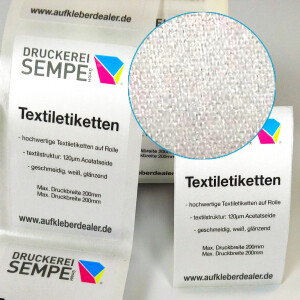 Textilaufkleber Textiletiketten