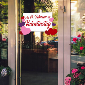 Valentinstag Aufkleber im Konturschnitt Aufkleber oder...