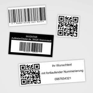 Etiketten mit Barcode und QR Code selbst gestalten