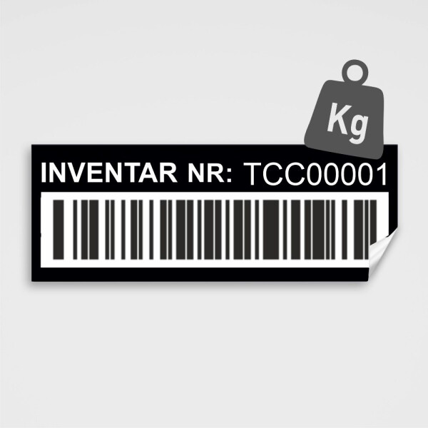 stark haftende Barcode-Etiketten für Inventar