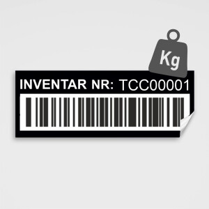 stark haftende Barcode-Etiketten f&uuml;r Inventar