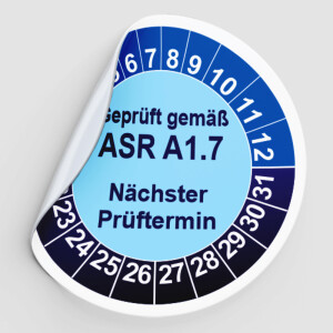 Pr&uuml;fplaketten ASR A1.7