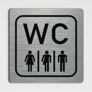 WC Hinweisschild WC Gender neutral - edler...