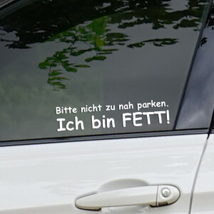 Lustiger Autoaufkleber - Ich bin Fett