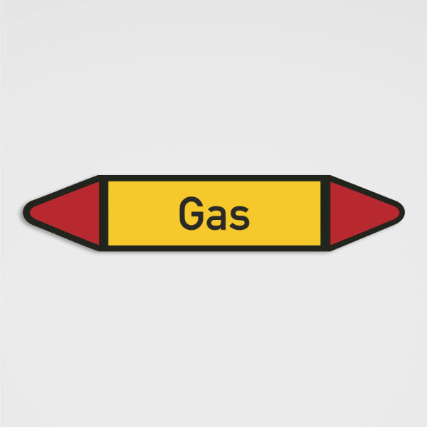 Rohrleitungskennzeichen nach DIN 2403 Gas Brennbare Gase für Rohrleitungen der Gruppe 5