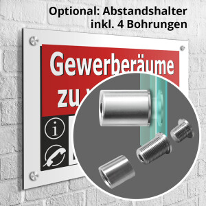 Gewerber&auml;ume zu vermieten Schild oder Aufkleber