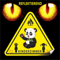 Reflektierender Kinderzimmeraufkleber f&uuml;r mehr Sicherheit im Brandfall von der Feuerwehr empfohlen!