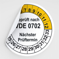 Prüfplaketten Geprüft nach VDE 0702