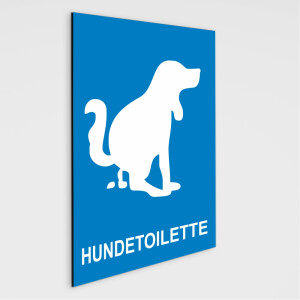 Schild Hundetoilette DIN A4 - optionaler Richtungspfeil