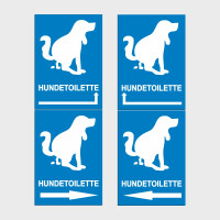 Schild Hundetoilette DIN A4 - optionaler Richtungspfeil