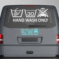 Autoaufkleber nur Handw&auml;sche &quot;hand wash only&quot;