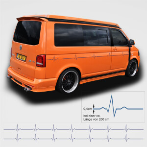 Autoaufkleberset EKG-Linie (als Paar geliefert)