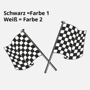 Autoaufkleber Flagge Duo 1 zweifarbig, Als Paar geliefert f&uuml;r die Fahrer- und Beifahrerseite