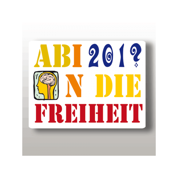 Abituraufkleber "Ab in die Freiheit"