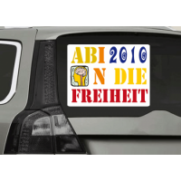 Abituraufkleber "Ab in die Freiheit"