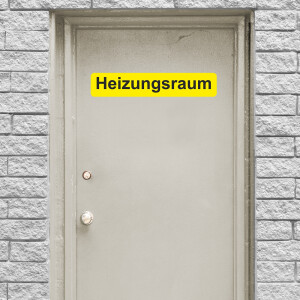 Heizungsraum Kennzeichnung- Aufkleber