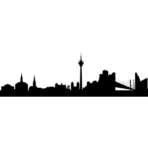 Wandtattoo &quot;Stadt Skyline St&auml;dteskyline Silhouette D&Uuml;SSELDORF&quot;