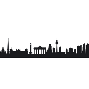 Wandtattoo &quot;Stadt Skyline St&auml;dteskyline Silhouette BERLIN&quot;