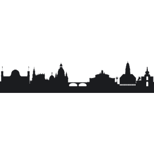 Wandtattoo &quot;Stadt Skyline St&auml;dteskyline Silhouette DRESDEN&quot;