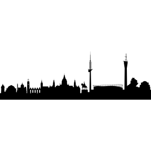 Wandtattoo &quot;Stadt Skyline St&auml;dteskyline Silhouette HANNOVER&quot;