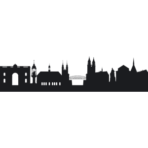 Wandtattoo &quot;Stadt Skyline St&auml;dteskyline Silhouette MAGDEBURG&quot;