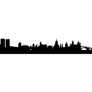 Wandtattoo &quot;Stadt Skyline St&auml;dteskyline Silhouette MAINZ&quot;