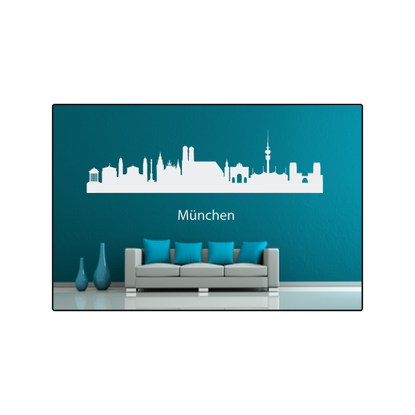 Wandaufkleber Skyline MÜNCHEN