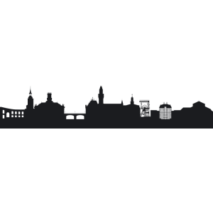 Wandtattoo &quot;Stadt Skyline St&auml;dteskyline Silhouette SAARBR&Uuml;CKEN&quot;