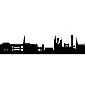 Wandtattoo &quot;Stadt Skyline St&auml;dteskyline Silhouette SCHWERIN&quot;