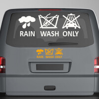 cooler Autoaufkleber "rain wash only" für...