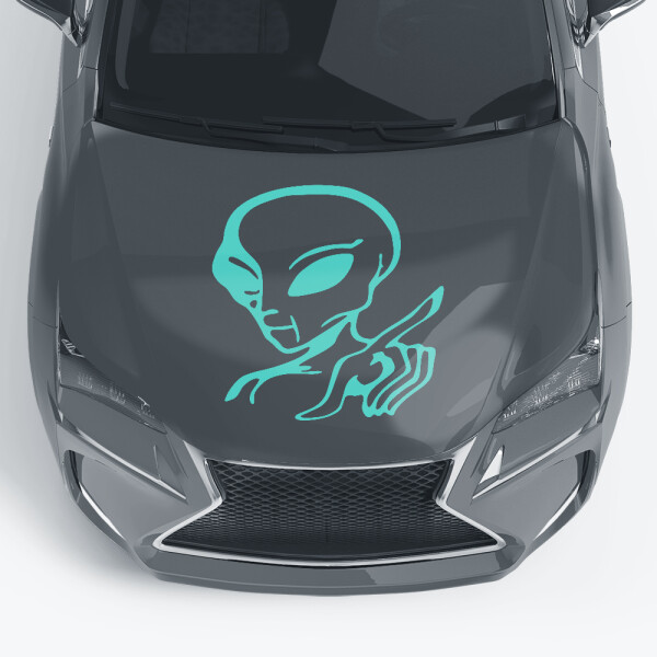 Autoaufkleber für die Motorhaube "Alien Aufkleber"