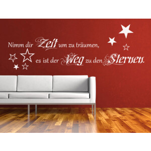 Wandtattoo Schlafzimmer "Nimm Dir Zeit zum...