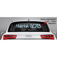 Aufkleber für Autos - Scheibe "MAMA 20__"...