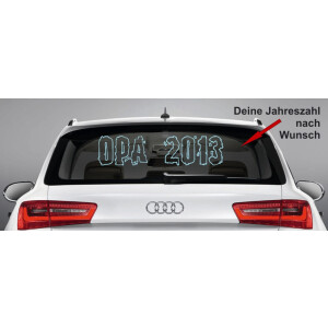 Aufkleber, Autoaufkleber Heckscheibe "OPA 20__"...