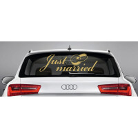 Aufkleber, Autoaufkleber "just married" (frisch...