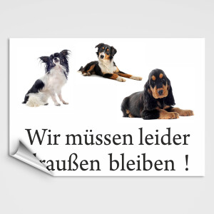 Cocker Schild - Hunde, Wir m&uuml;ssen draussen bleiben!