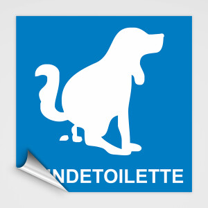 HUNDETOILETTEN Schild