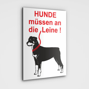 Schild - Hunde müssen an die Leine!